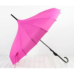 【新品 umbrella】 長傘/女性用傘/雨傘/UVカット 16本骨傘 ファッション的な宝塔傘
